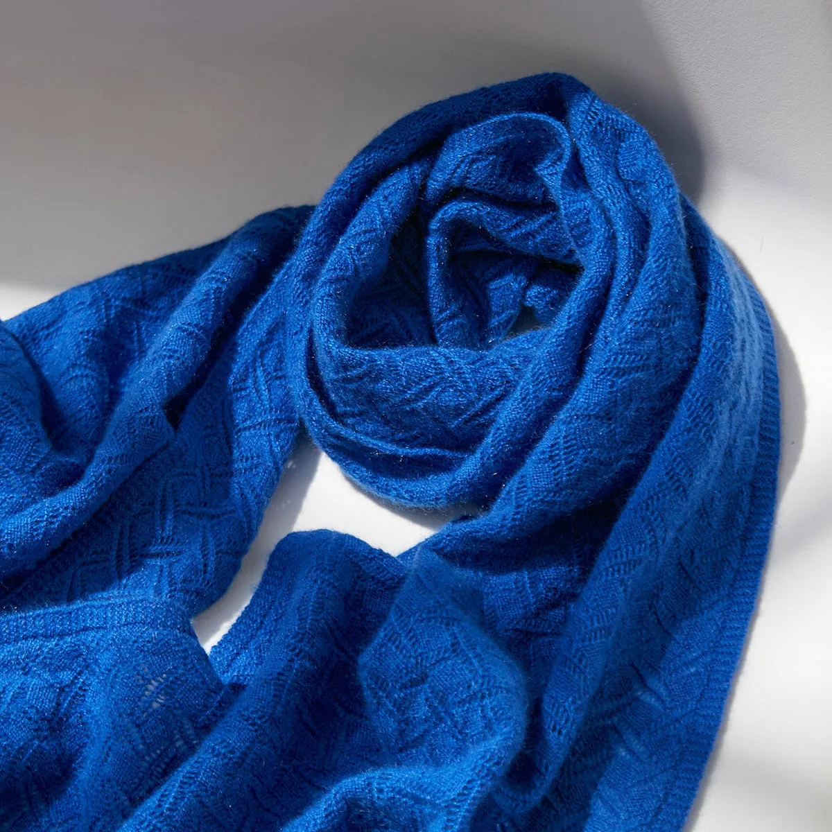 100% Cashmere Solid Color Knit Scarves