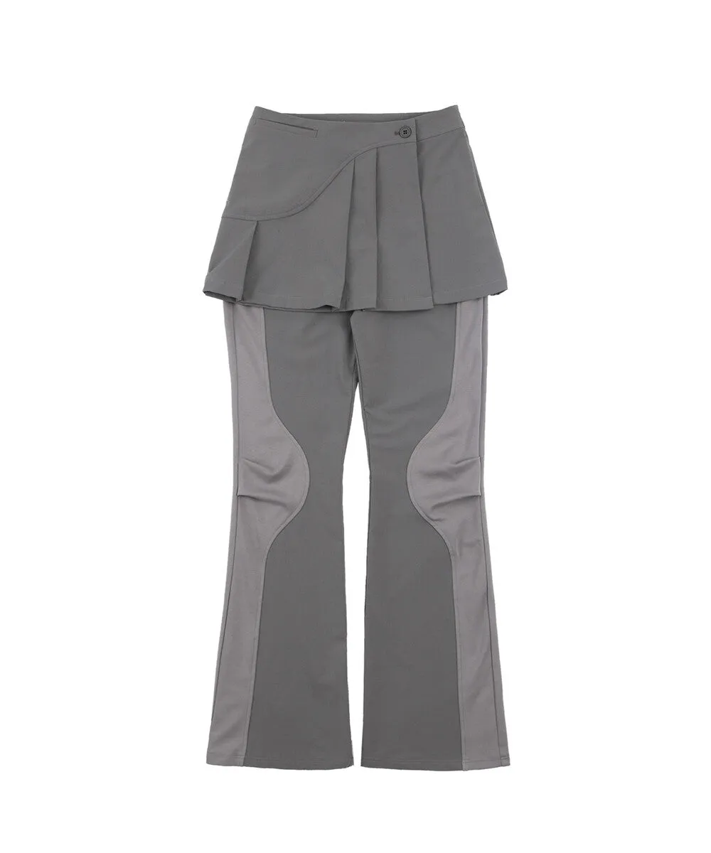 2-way pleats skirt pants