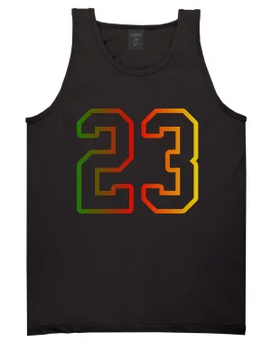 23 Cement Print Colorful Jersey Tank Top