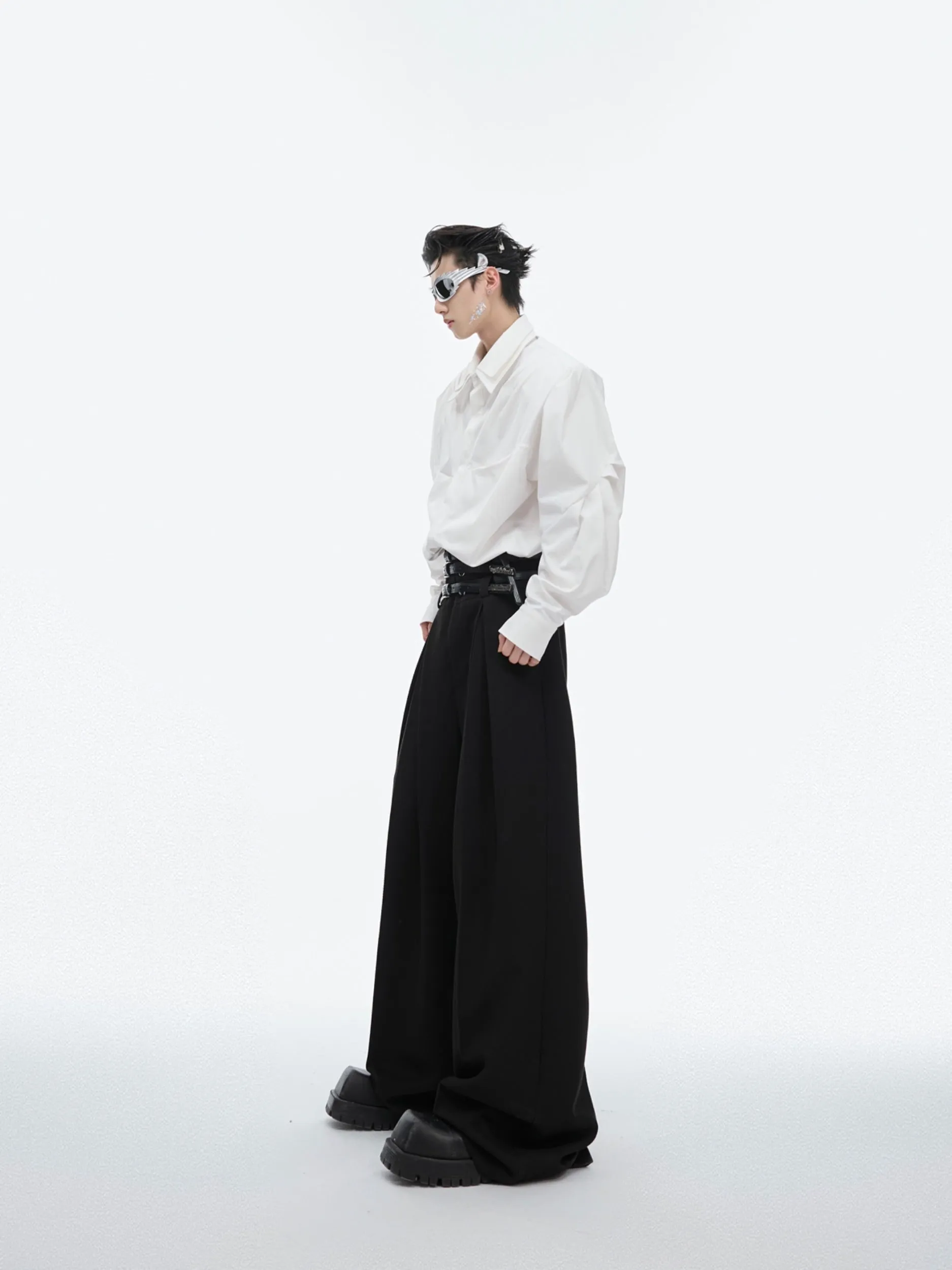 【24s Jun.】Draped Pleated Waistband Casual Pants