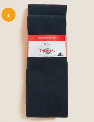 2pk Wool Thermal Tights (4-14 Yrs)