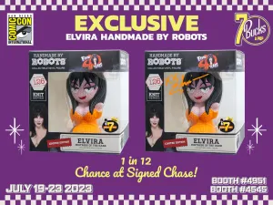 7BAP Exclusive Handmade By Robots Vinyl - Elvira Orange Dress - Shot at Signed Chase!