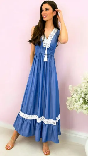 A1766 Demi Denim Blue Dress