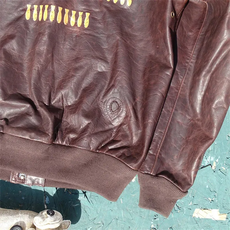 A2 Aviator Leather Jacket Horsehide Military Style