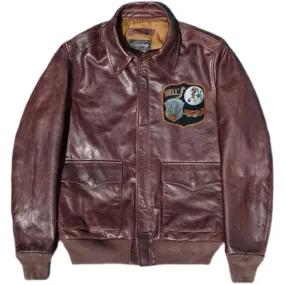 A2 Aviator Leather Jacket Horsehide Military Style