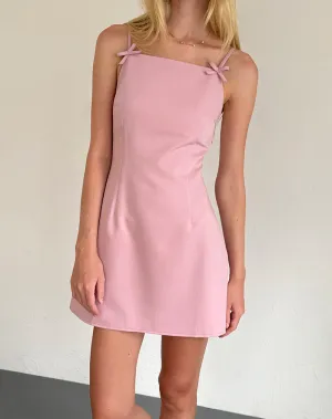 Aketi Mini Dress in Dusky Pink