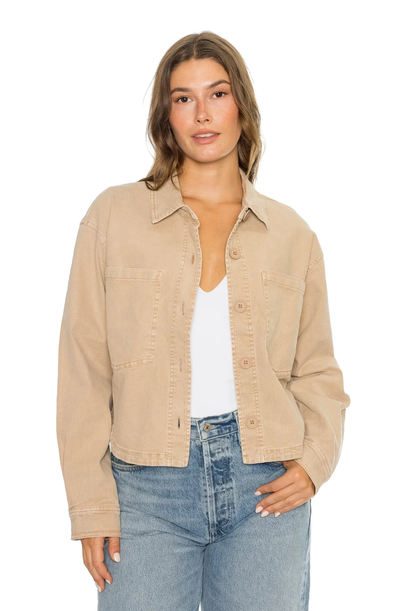 All Day Cropped Washed Jacket