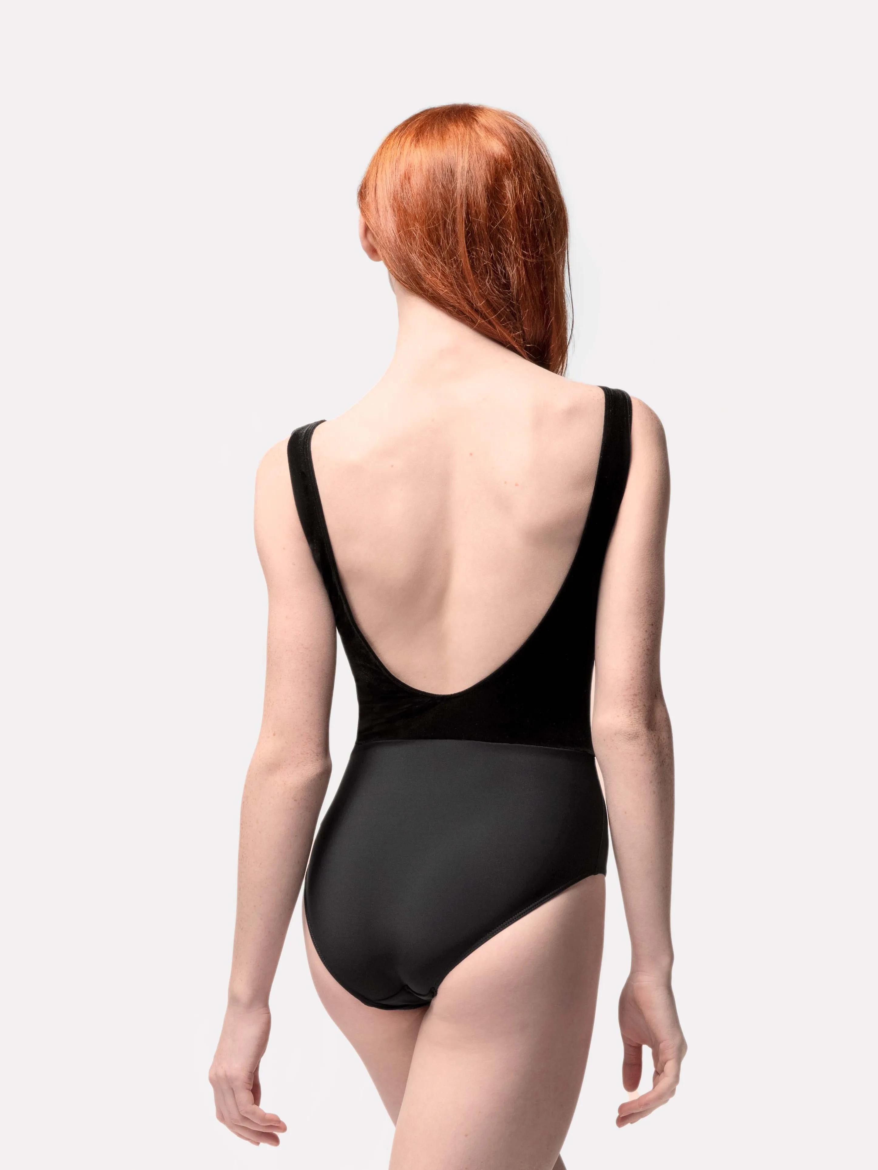 Allison Kids Black Velvet Leotard RTW