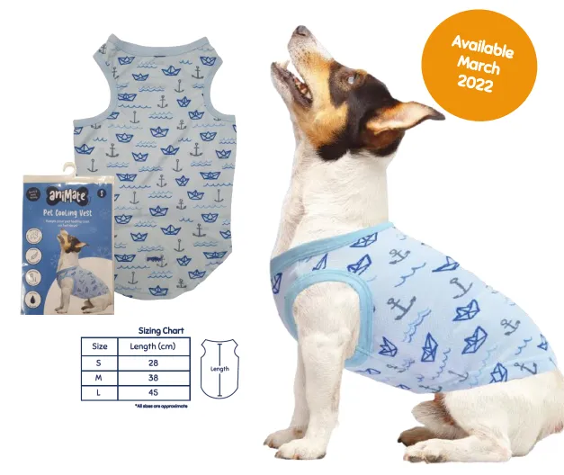 Animate - Pet Cooling Bandana - Fish - Large - 66cm x 25cm