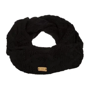 Aran Tradition Cable Knit Warm Snood - Black