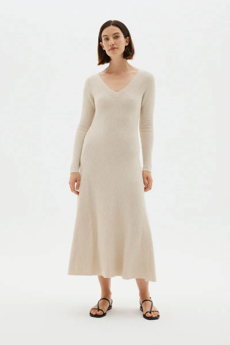 Assembly Label Gloria Knit Dress - Oat Marle