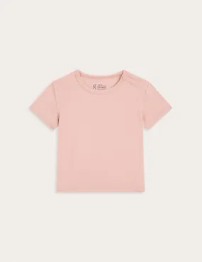 Baby Short Sleeve T-Shirt - Dusty Pink