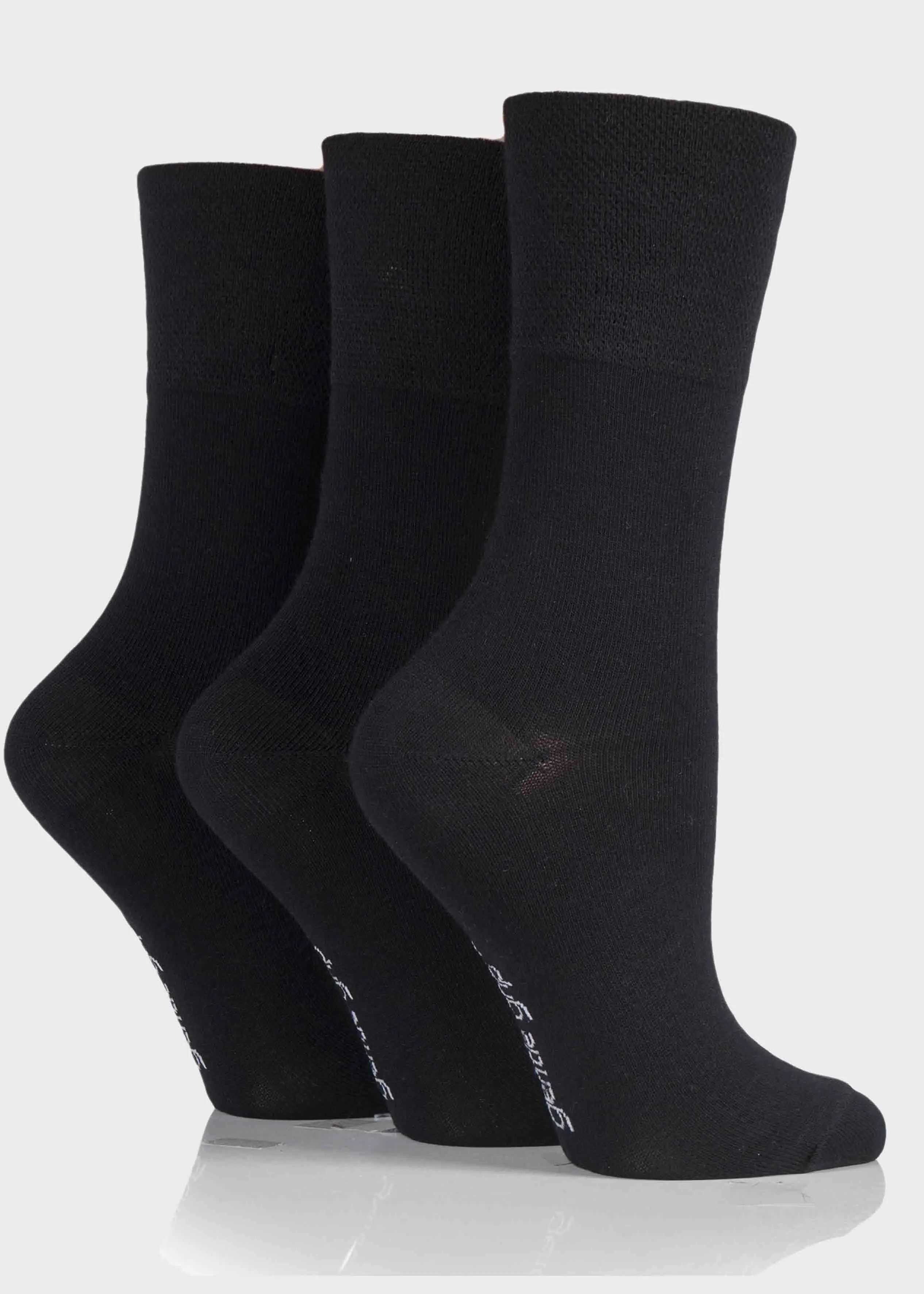 Bamboo Ladies Gentle Grip Socks 3 Pair Pack