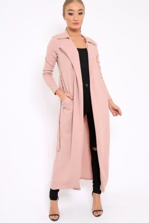 Beige Long Duster Jacket - Gigi