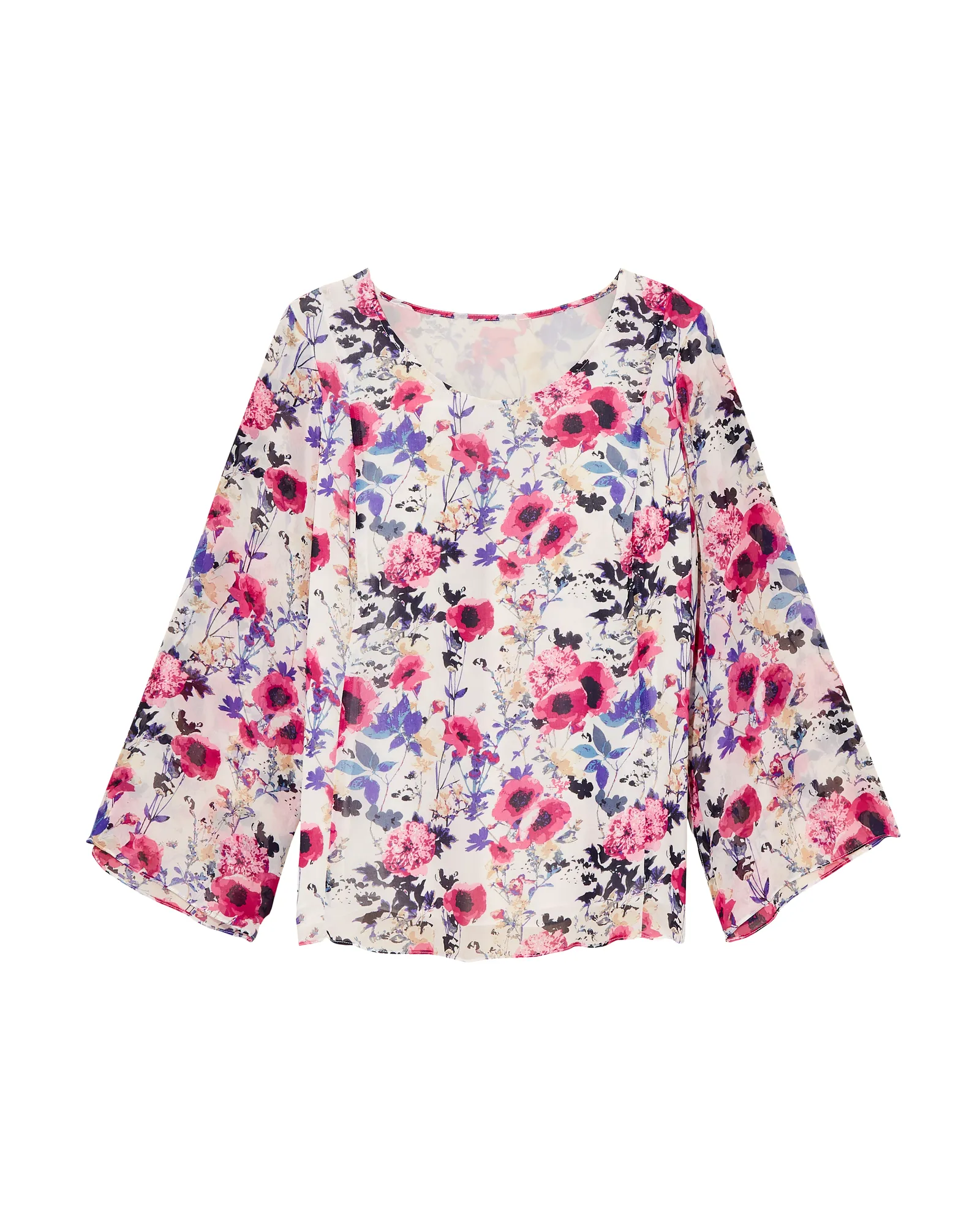 Bella Blouse | White / Pink