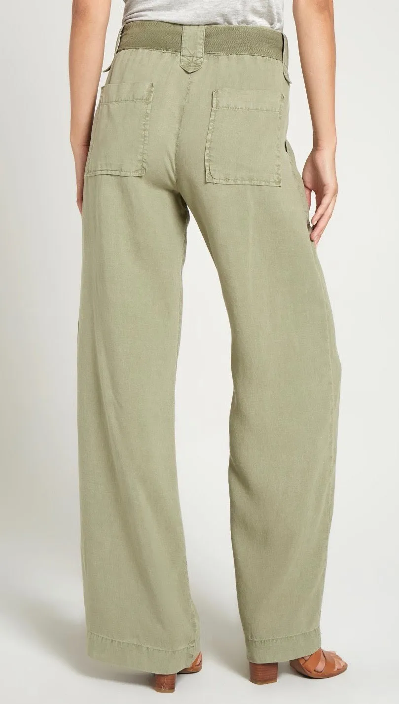 Bella Dahl Wide Leg Belted Cargo Pants Dusk