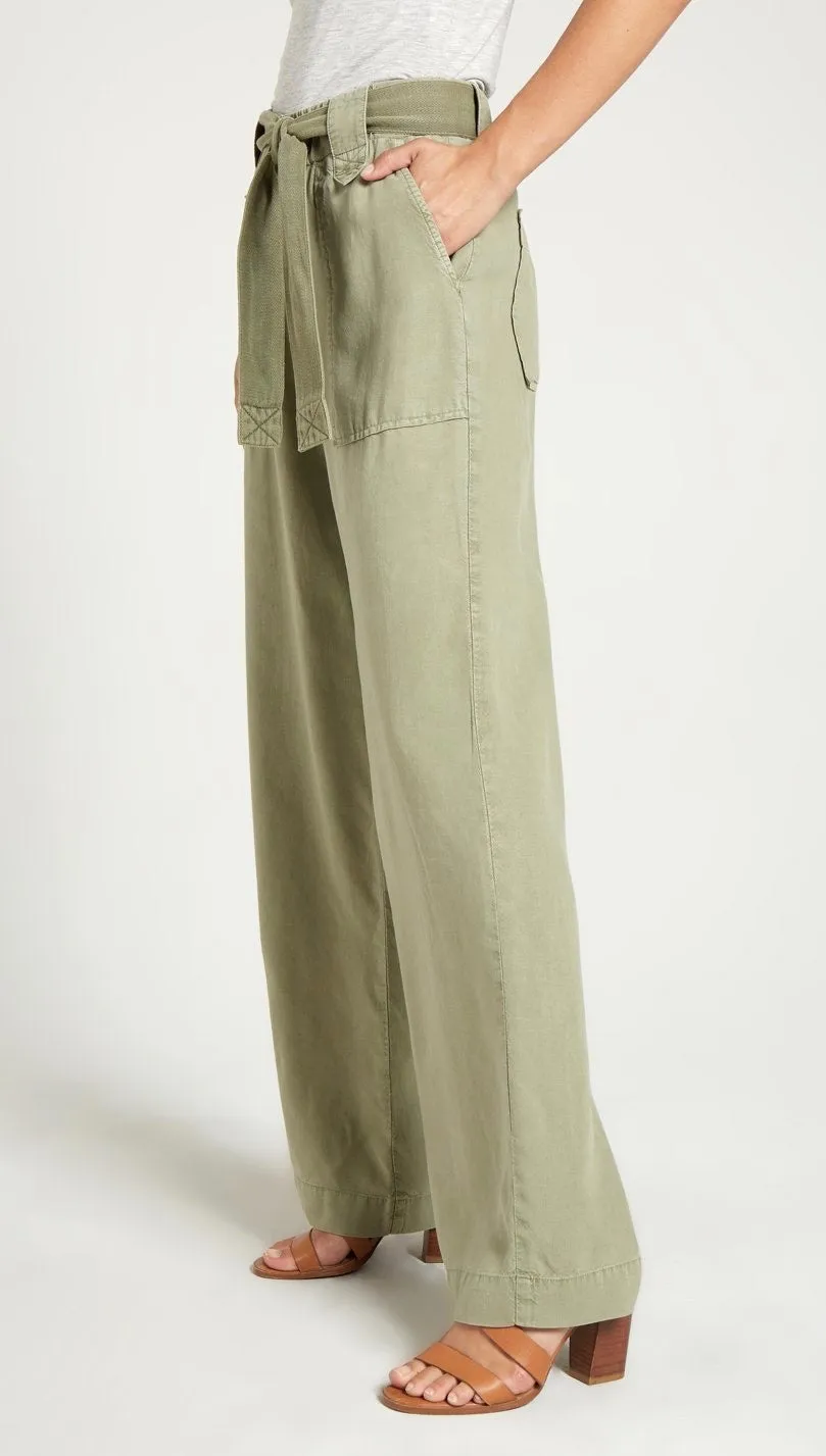 Bella Dahl Wide Leg Belted Cargo Pants Dusk