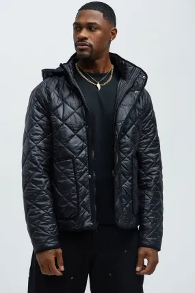 Better By Myself Quilted Jacket - Black