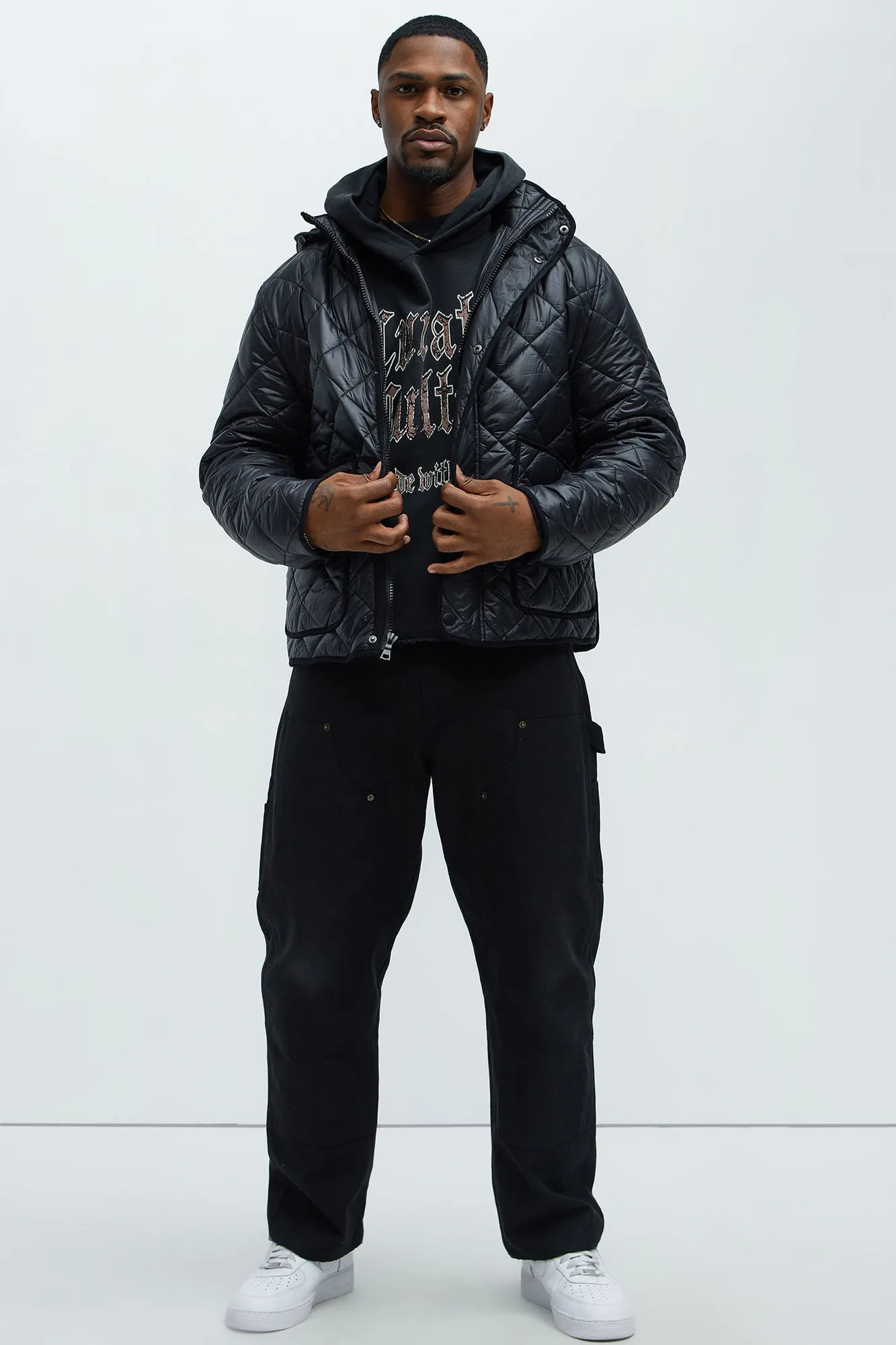 Better By Myself Quilted Jacket - Black