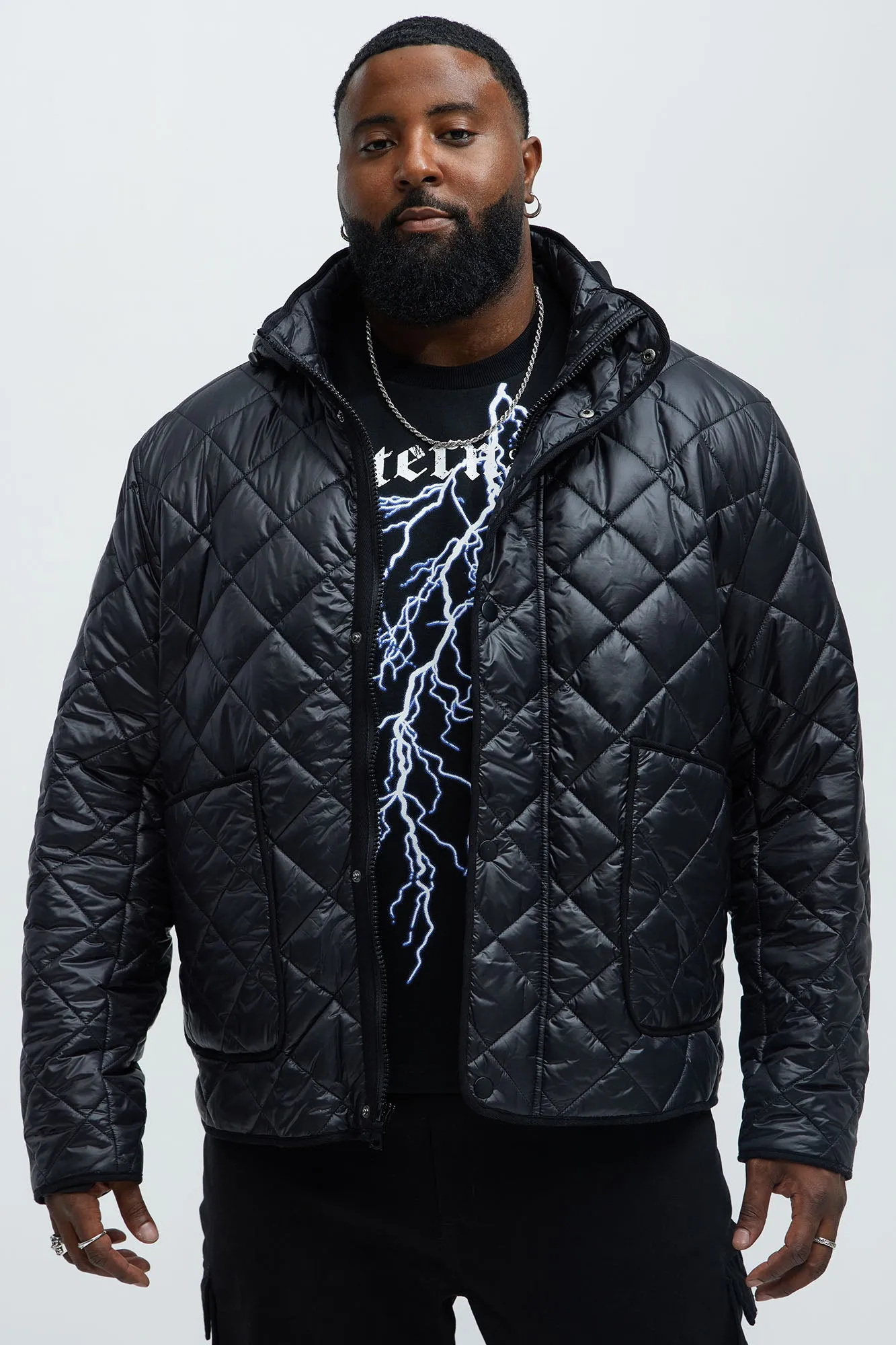 Better By Myself Quilted Jacket - Black