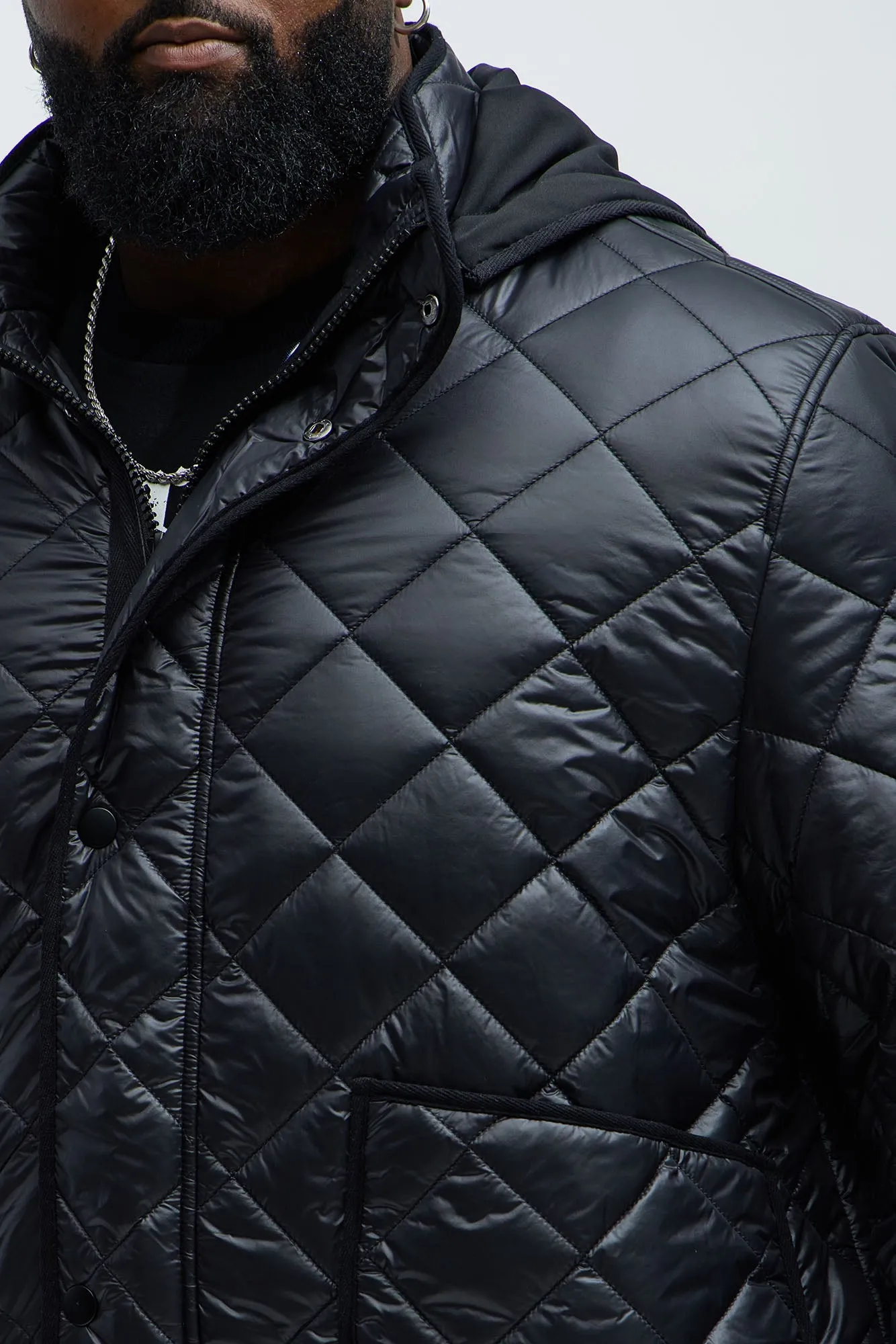 Better By Myself Quilted Jacket - Black