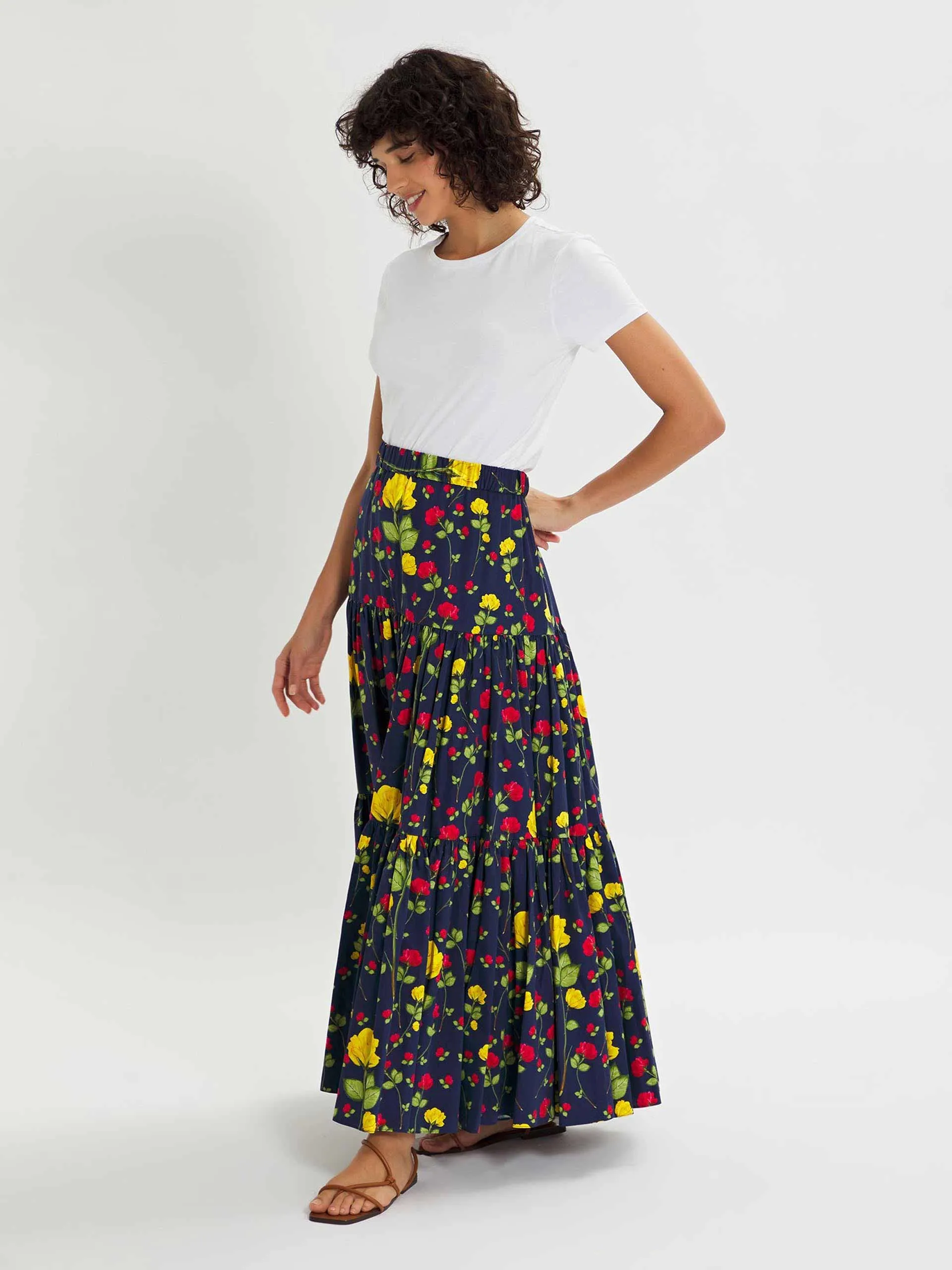 Billie floral maxi skirt