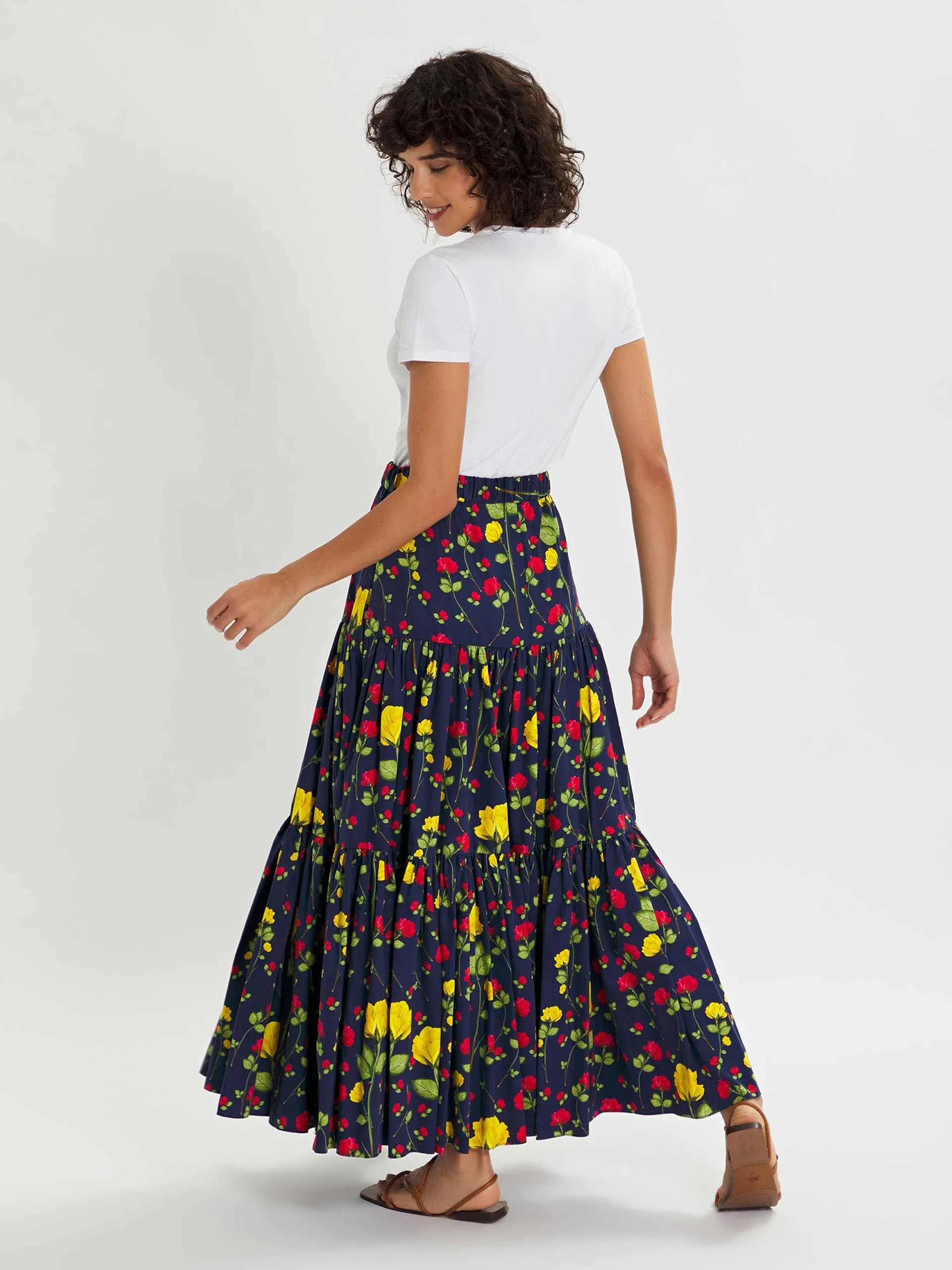 Billie floral maxi skirt