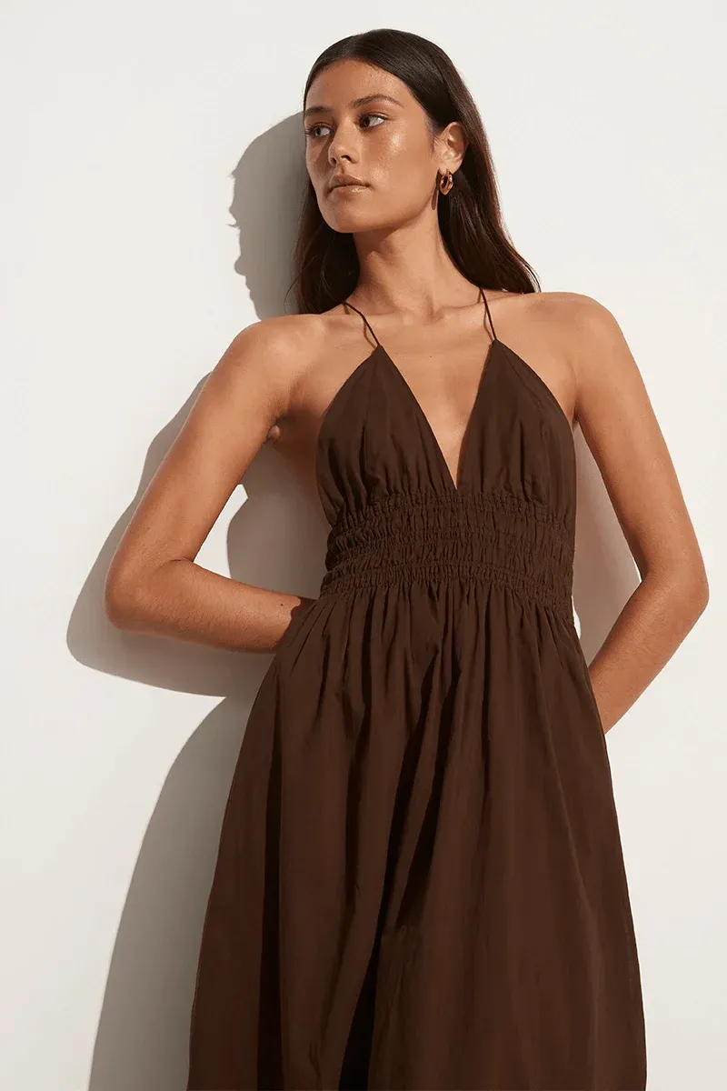 Bisetta Maxi Dress - Chocolate