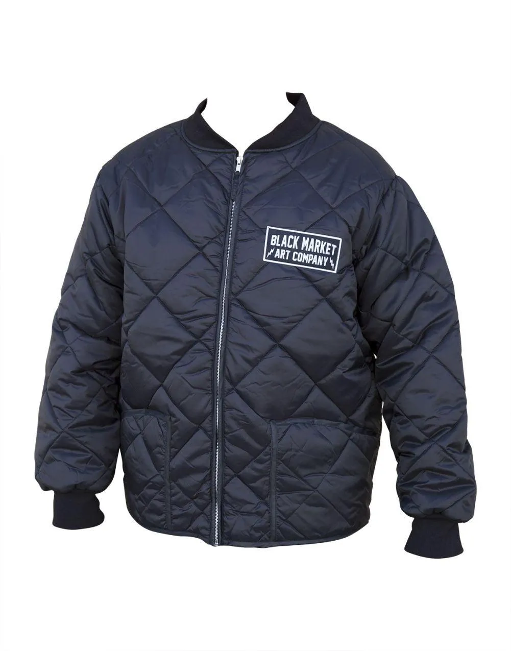 Black Market Diamond Quilted Nylon Jacket Lined Jacket