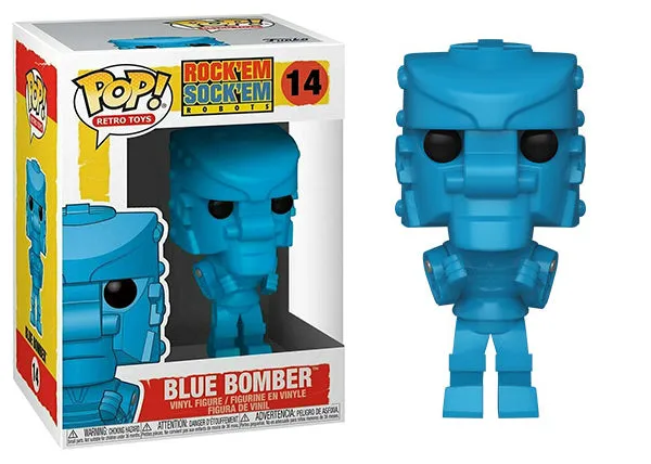 Blue Bomber (Rock 'Em Sock Robots, Retro Toys) 14  [Damaged: 7.5/10]