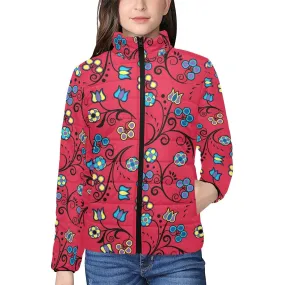 Blue Trio Cardinal Women's Stand Collar Padded Jacket