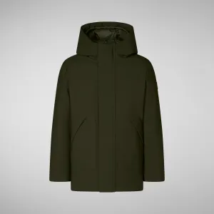 Boys' hooded parka Albi in LAND GREEN