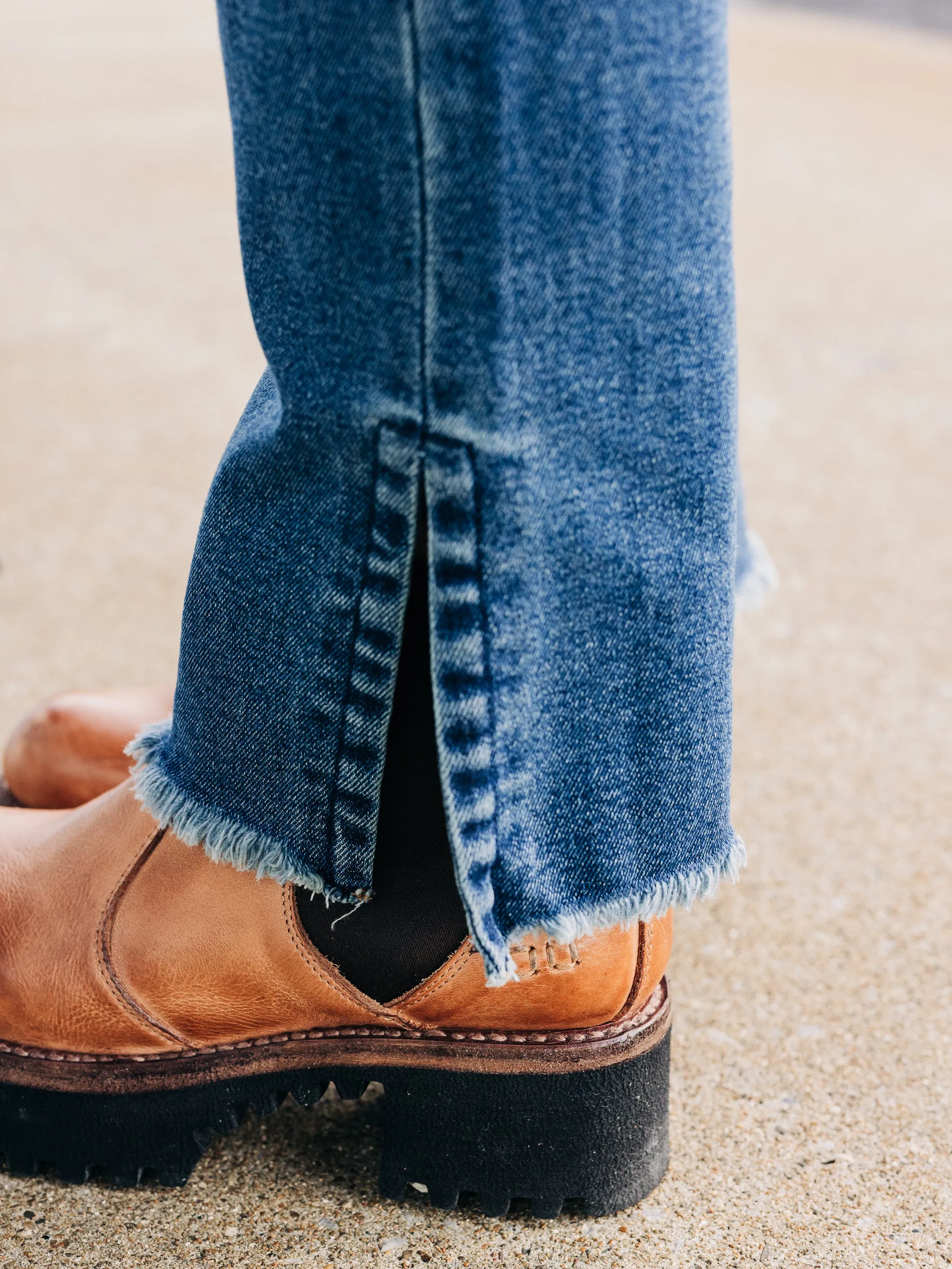 Brooke High Rise Indigo Ankle Crop Flare