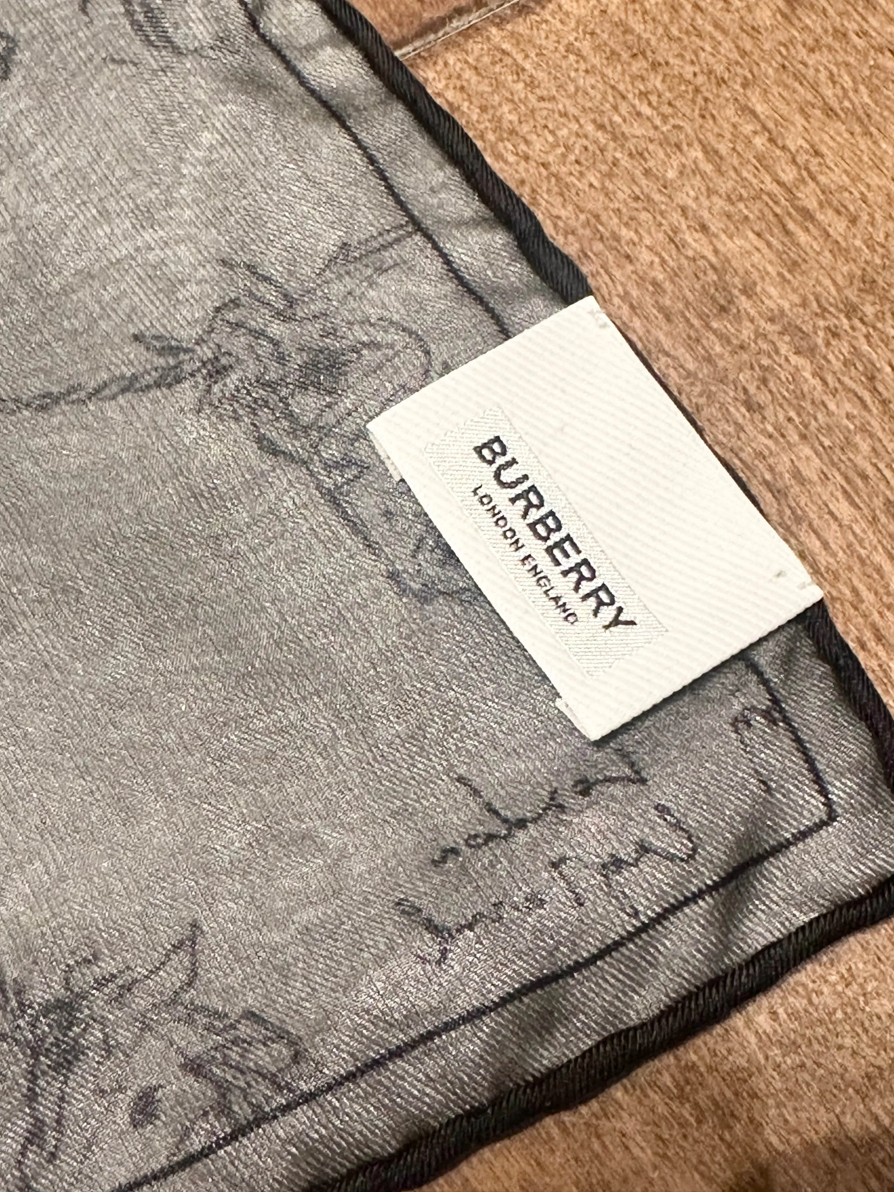 BURBERRY London England Unicorn Horse Silk Scarf