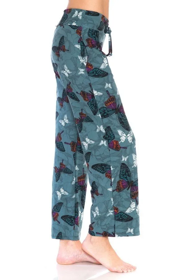 Butterfly Print Comfortable Soft Lounge Pajama Pants