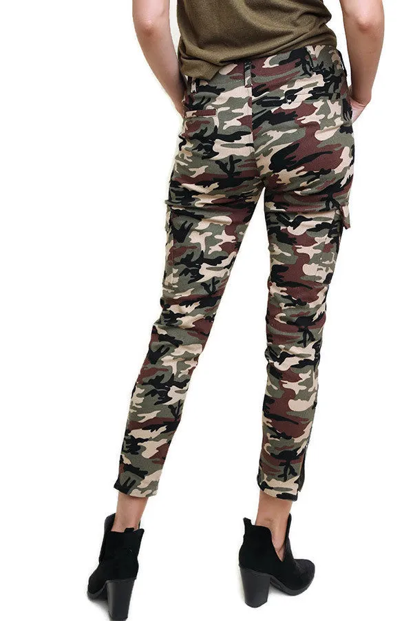 Camo High Waist Skinny Pant