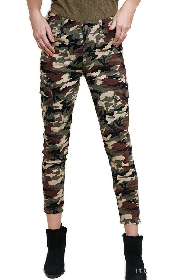 Camo High Waist Skinny Pant