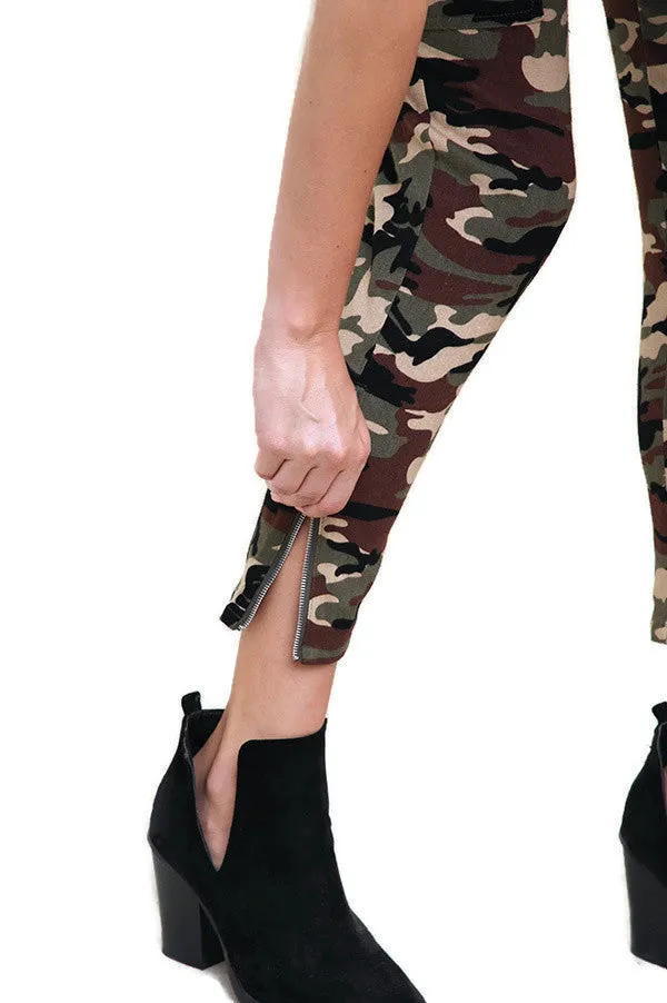 Camo High Waist Skinny Pant