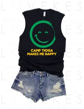 Camp Makes Me Happy Muscle Tee by LoveKess Clothing