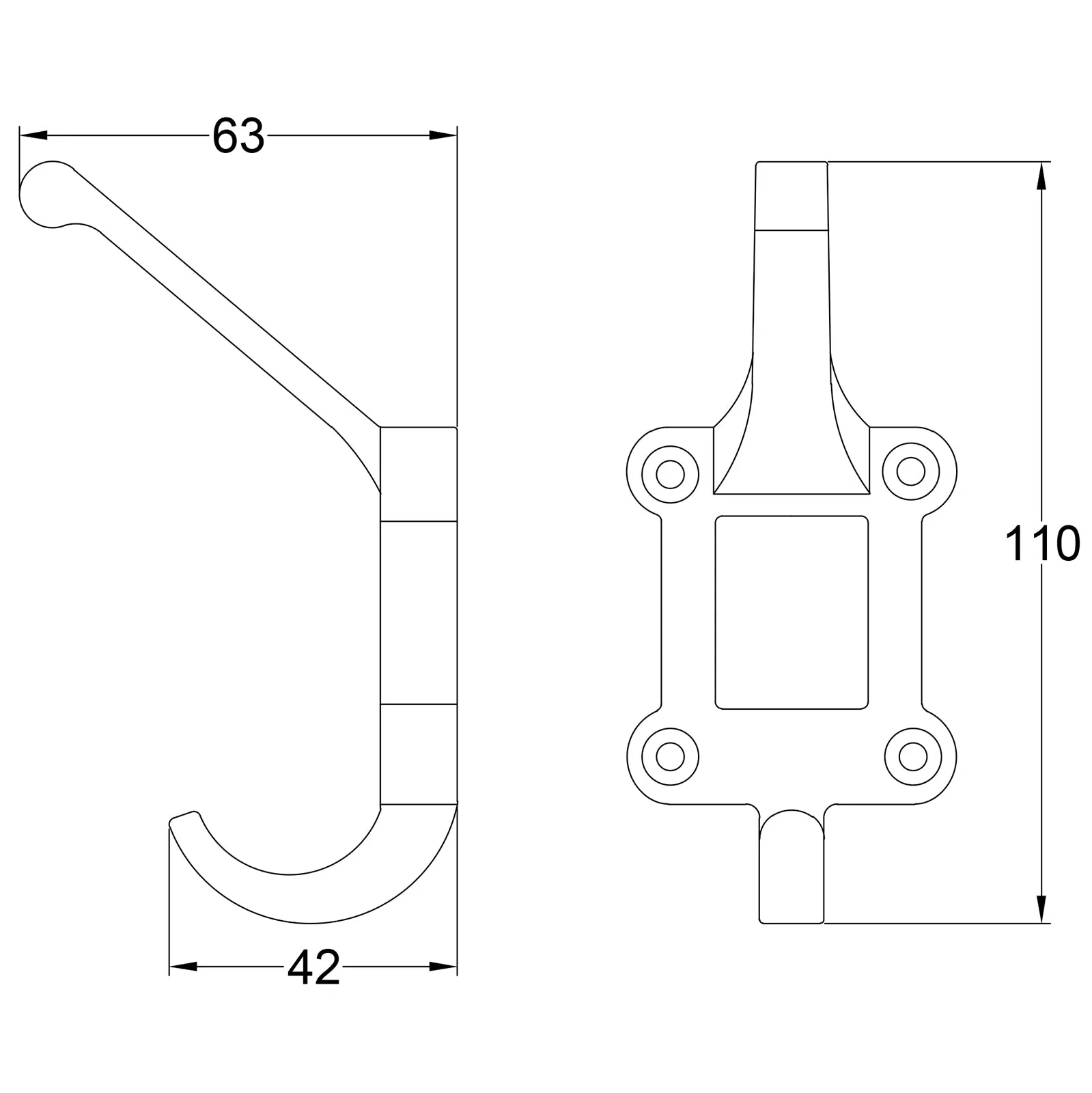 Ceramic Tile Coat Hook