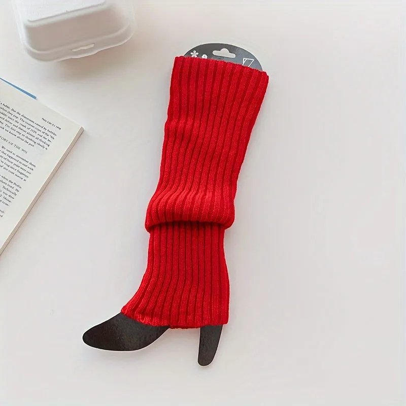 Chic and Cozy Womens Knitted Leg Warmers and Knee High Socks