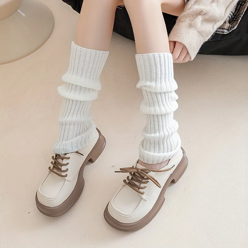 Chic and Cozy Womens Knitted Leg Warmers and Knee High Socks