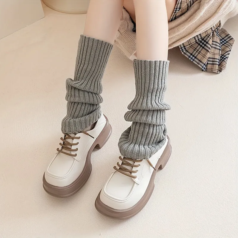 Chic and Cozy Womens Knitted Leg Warmers and Knee High Socks