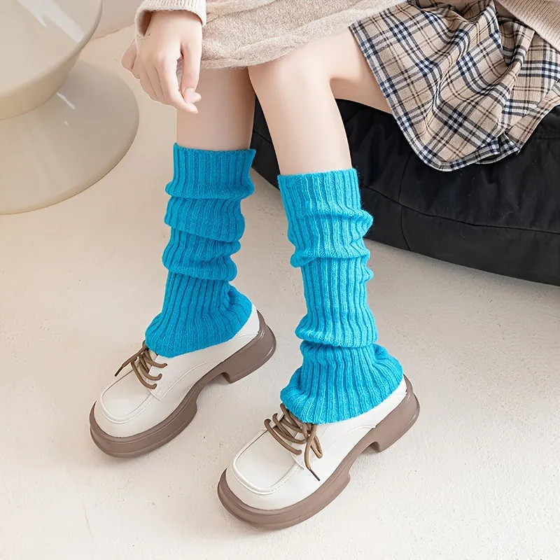 Chic and Cozy Womens Knitted Leg Warmers and Knee High Socks