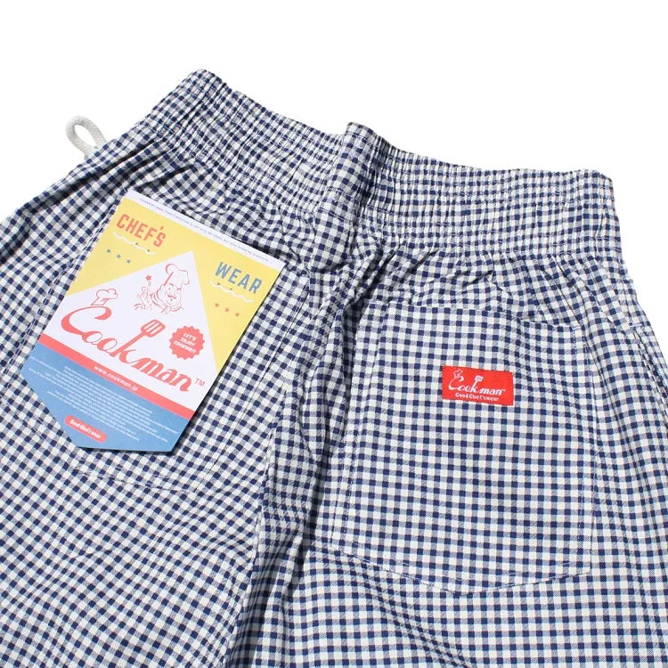 Cookman Chef Short Pants - Gingham : Navy