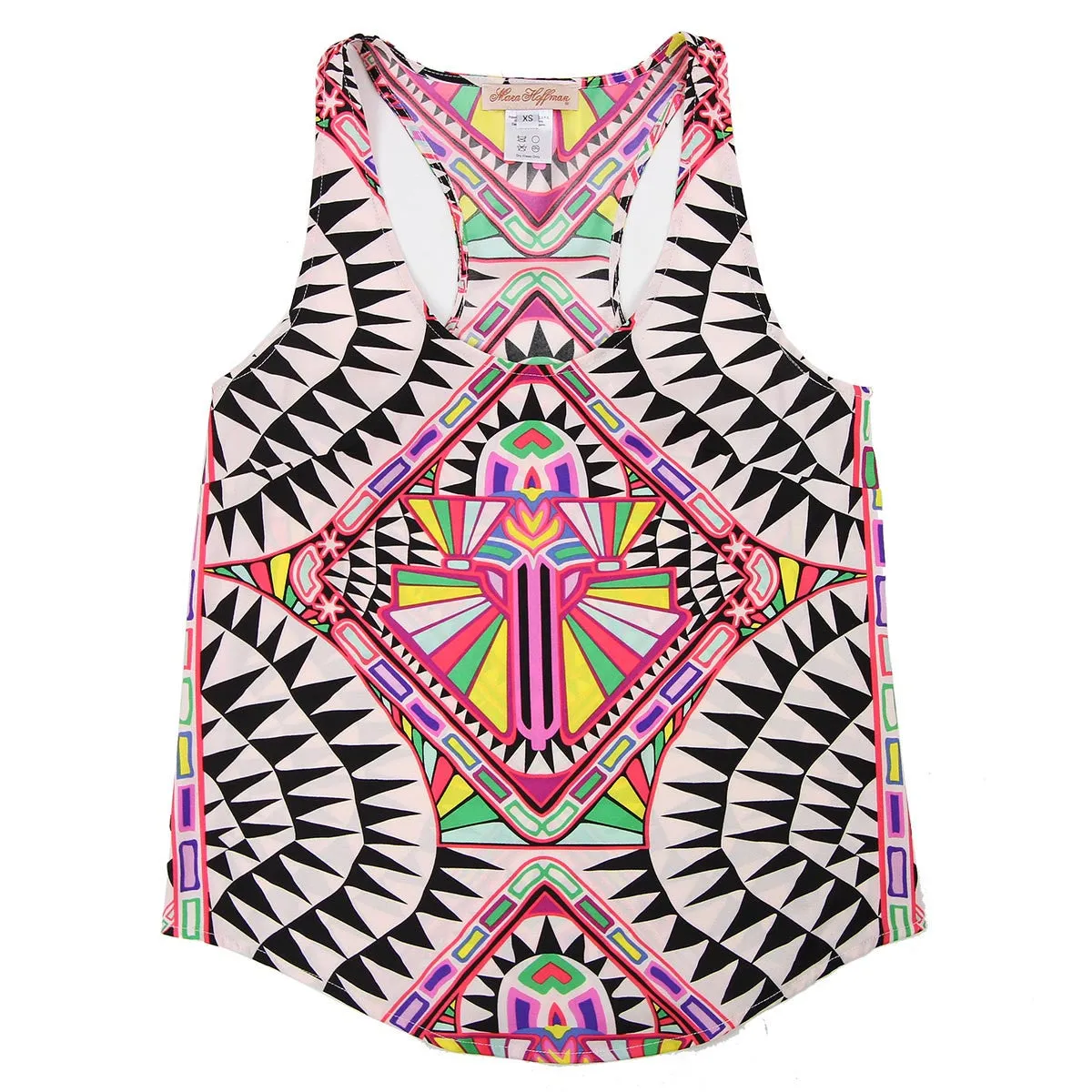 Cosmic Print Racerback Top - Black