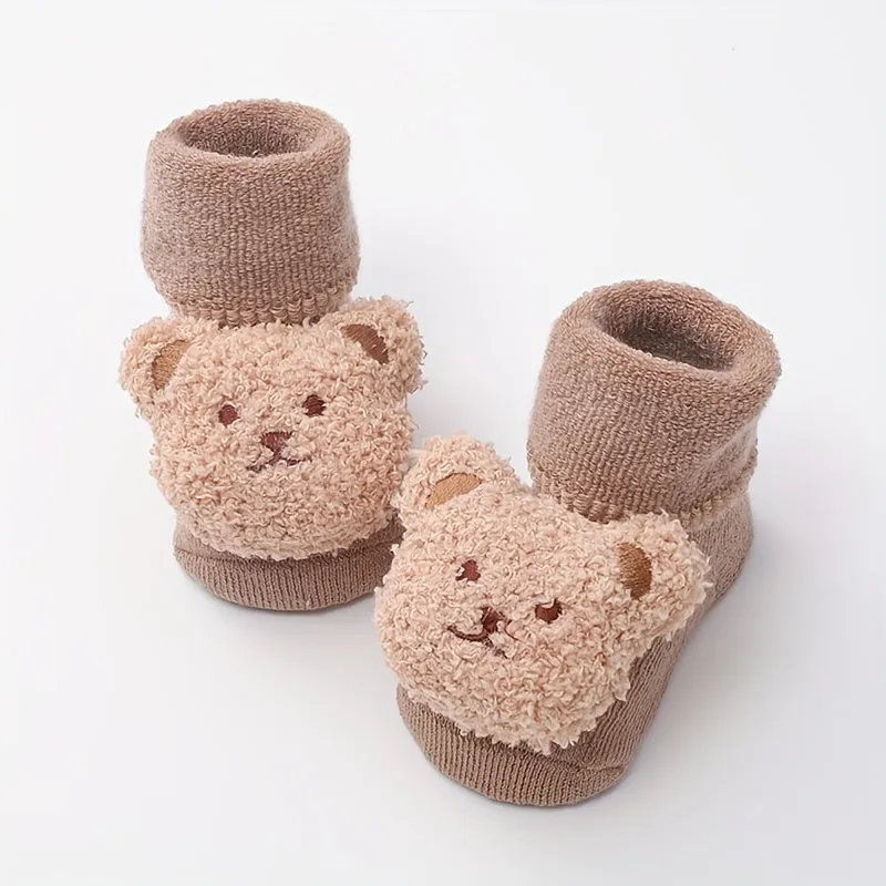 Cozy and Cute Bear NonSlip Socks for Little Feet