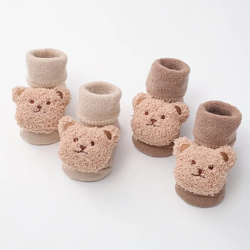 Cozy and Cute Bear NonSlip Socks for Little Feet