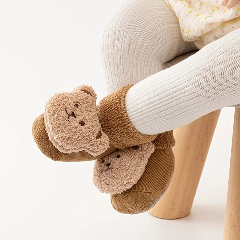 Cozy and Cute Bear NonSlip Socks for Little Feet