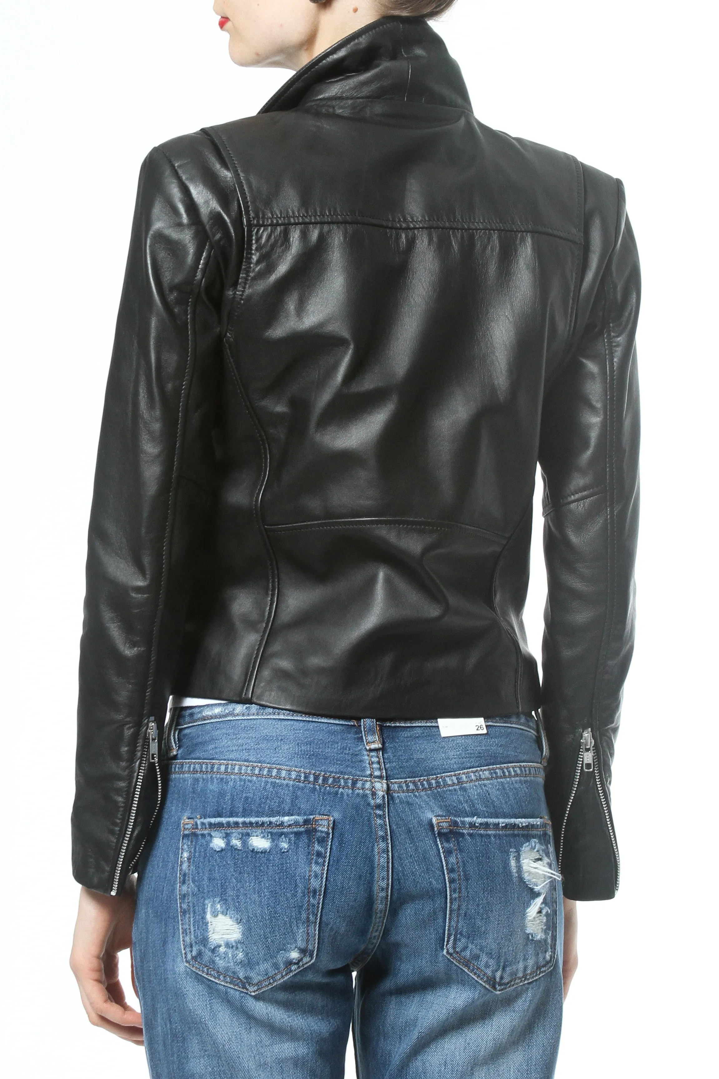 Crop Leather Biker